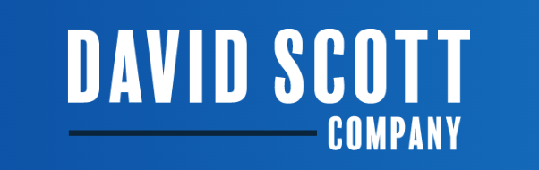 Partial logo with bold white letters on blue background.