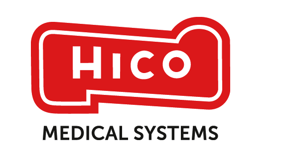 Logo of HICO Medical Systems with a red and white color scheme.