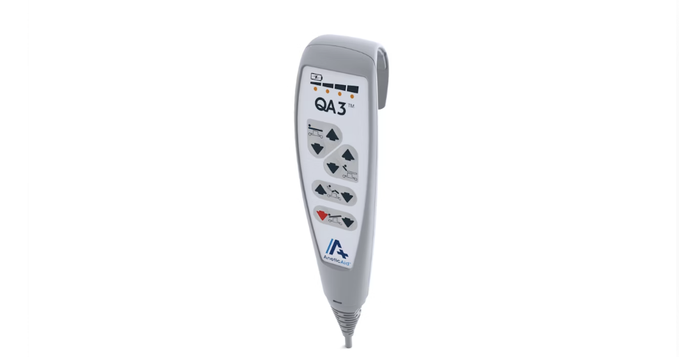 A handheld device for electrical testing with LED indicators and buttons.