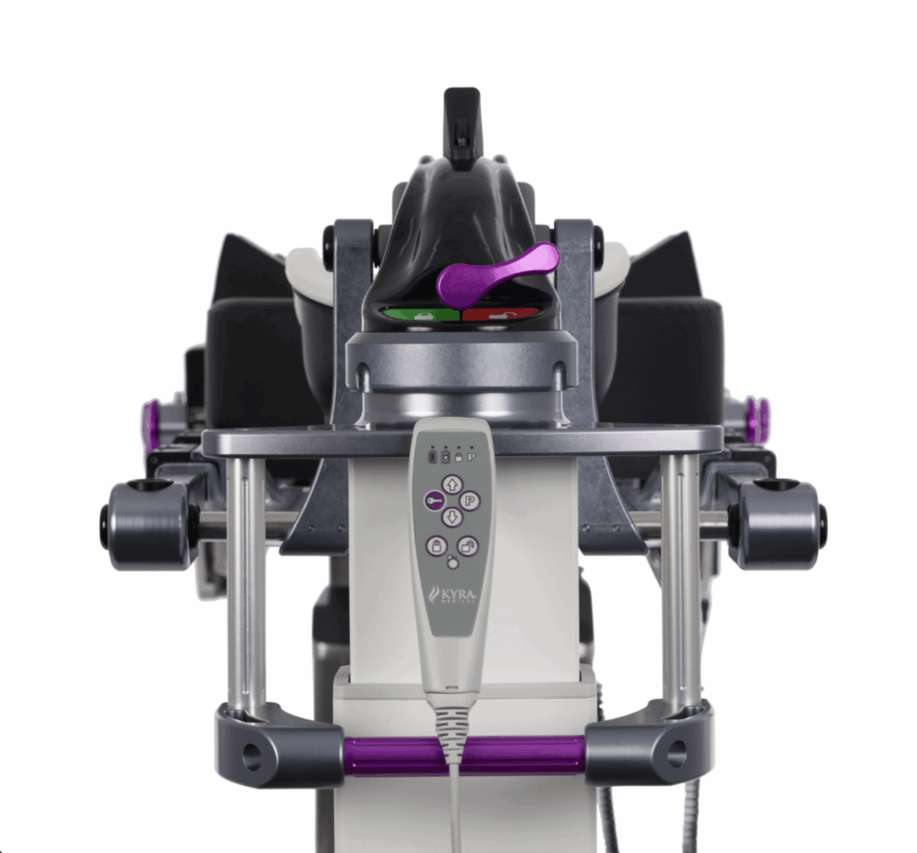 High-tech medical device with control panel and mechanical components.