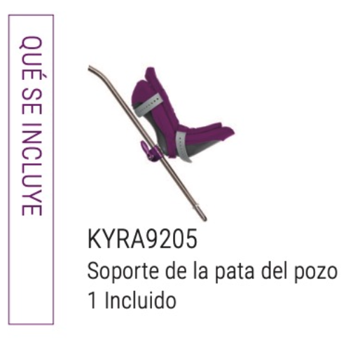 Soporte de pata para pozos, color morado.