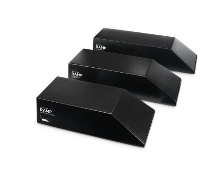 Three black Fujitsu document scanners arranged in a line.